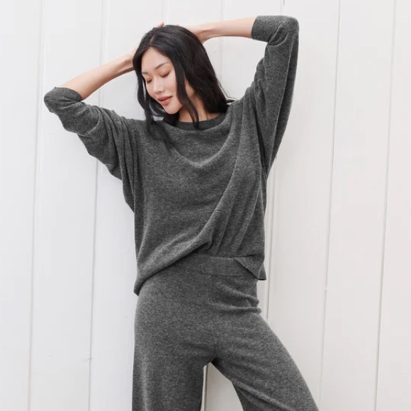 Jenni Kayne Merino Wool Cashmere Crewneck Sweater